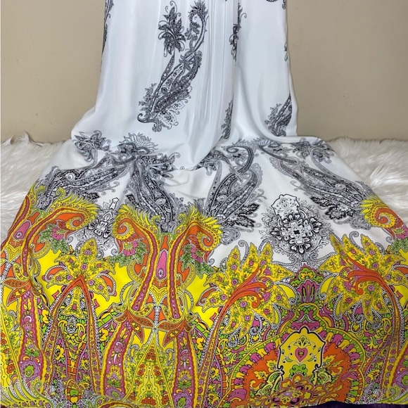 Beautiful Cache Maxi Sundress Yellow White Orange Size XS - Picture 10 of 16